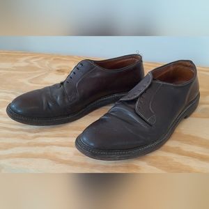 Alden shell cordovan plain toe blucher